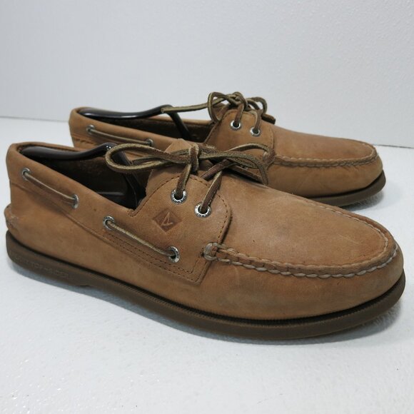 Sperry Top-Sider Natural Nubuck Leather Comfort Deck Boat Shoes Footwear 10 M, - Picture 2 of 6